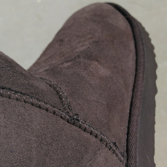 Ugg Australia Size 7 Classic Tall Brown Leather Suede Pull On Boots - Picture 13 of 15
